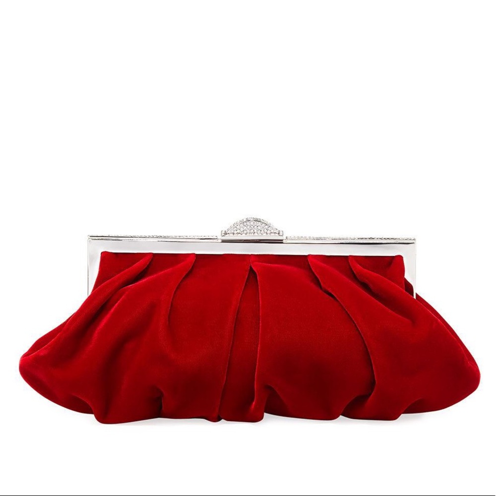 Judith Leiber Couture "Natalie" velvet clutch bag. - Picture 6 of 12
